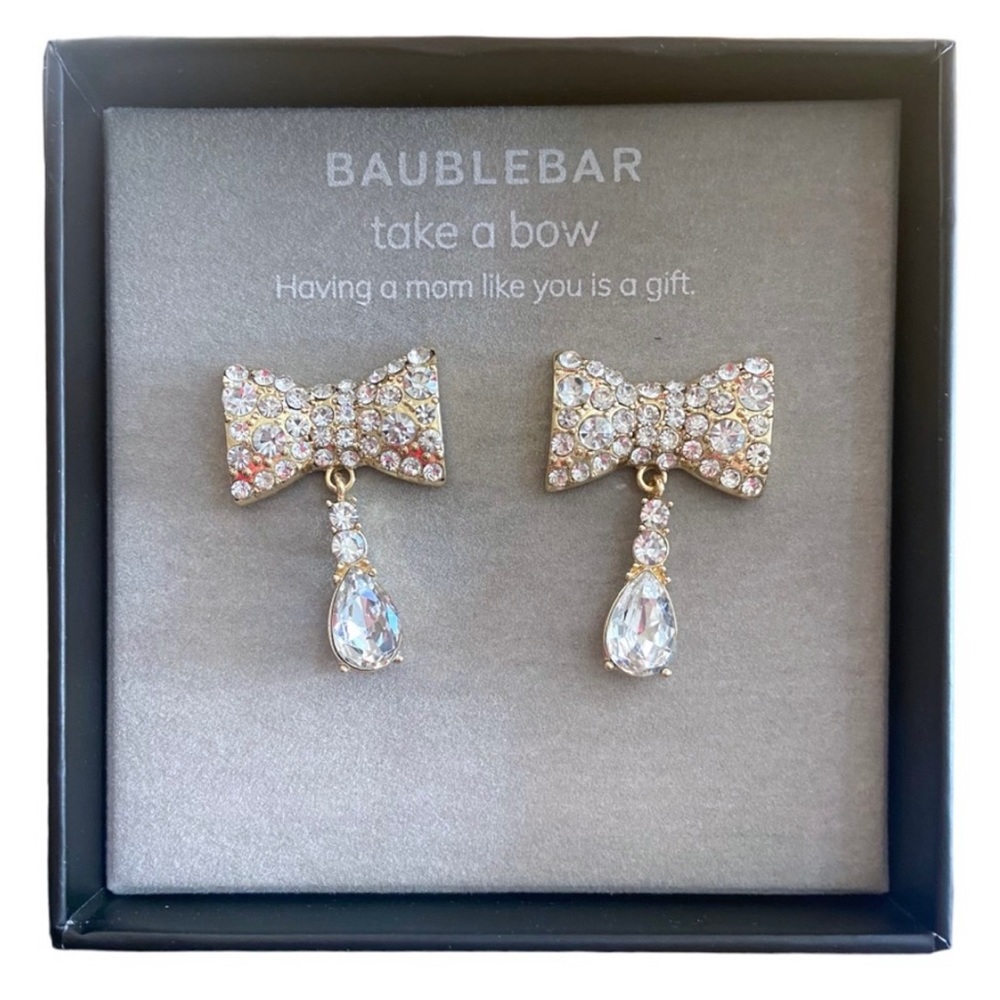 Baublebar Take a Bow Crystal Bow Dangle Earrings
